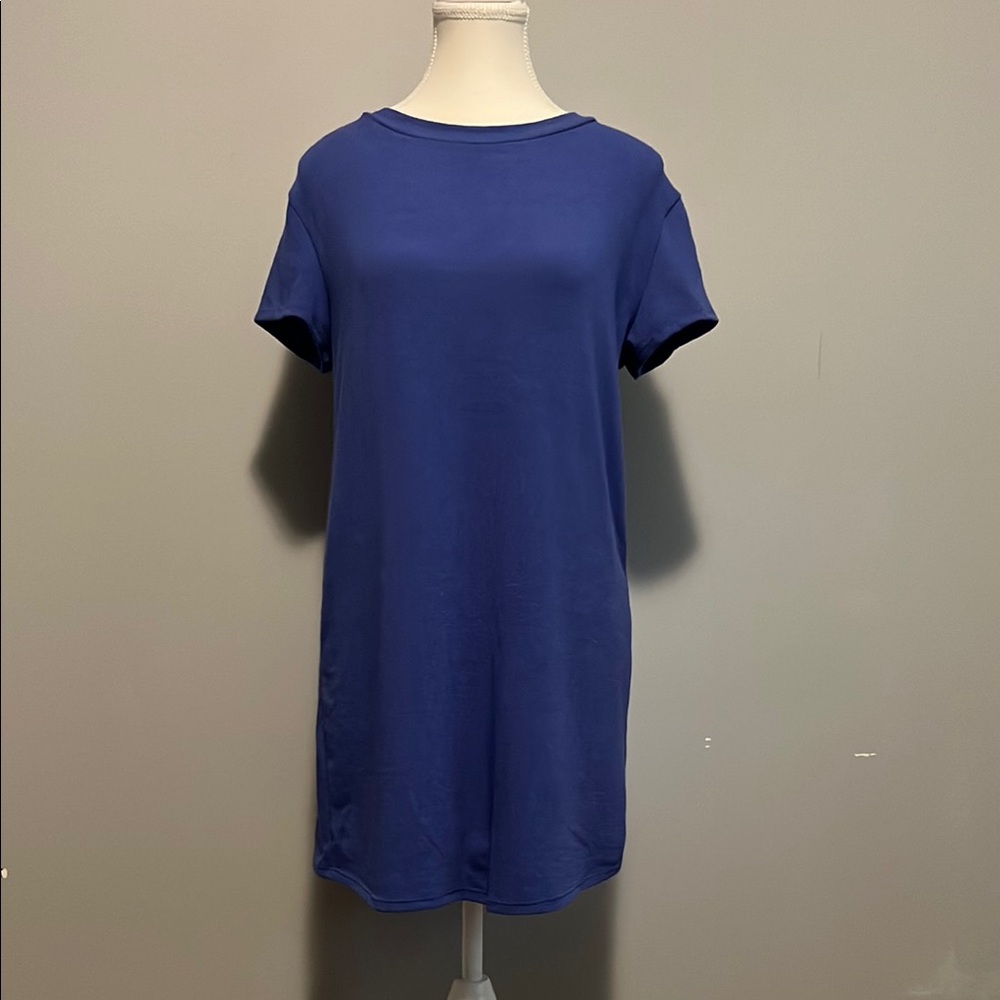 Blue Women's T-shirt Dress